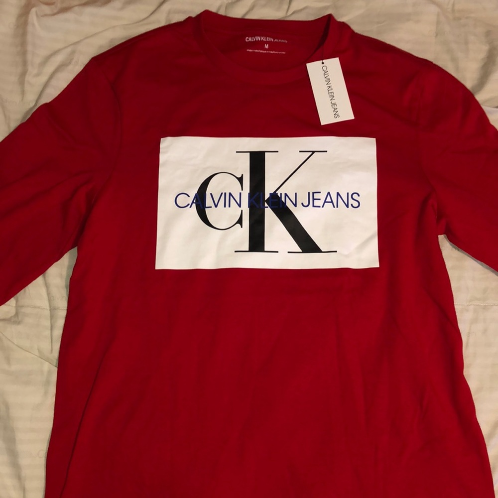 Red Calvin Klein Long Sleeve